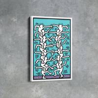 Balance Keith Haring Canvas Wall Art 1985ของขวัญวันหยุดศิลปะป๊อป,ภาพพิมพ์ผ้าใบ,ภาพถ่ายที่กำหนดเอง,ภาพถ่ายงานแต่งงาน,ภาพถ่ายครอบครัว,1ชิ้นไม่มีกรอบหรือกรอบไม้ด้านในหรือกรอบโลหะโลหะผสมอลูมิเนียม