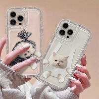 เคสโทรศัพท์ซิลิโคน TPU ใส แบบนิ่ม ลายสุนัข และแมว กันกระแทก สําหรับ IPhone 14 13 12 11 Pro XS Max XR X 8 7 6 6S Plus