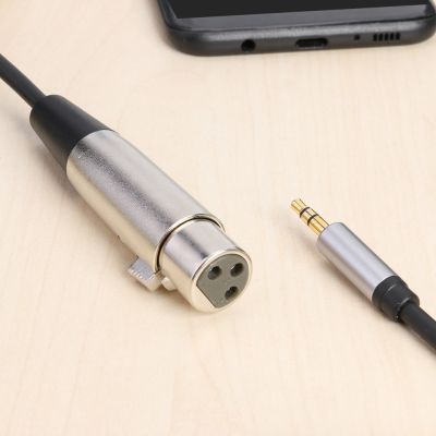 XLR 3 Pin Female to 3.5 mm TRS Male Stereo Jack Microphone Mic Cable for Camera