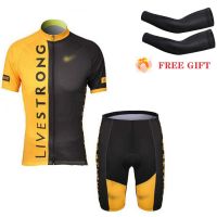 Cycling jersey Suit Set Road Bike Shirt Bicycle Pants For Men Black Yellow