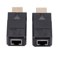 NORDSON อะแดปเตอร์ขยายสัญญาณ RJ45ตัวถ่ายทอดสัญญาณtx เป็น HDMI,ตัวรับ RX ตัวรับสัญญาณหนึ่งสายเคเบิลเครือข่าย60M HDMI-Compatible Extender ปลั๊กแอนด์เพลย์ HDMI รองรับตัวรับตัวส่งสัญญาณ HDMI 60M สำหรับคอมพิวเตอร์/เครื่องเล่นดีวีดี/พีซี/กล้อง