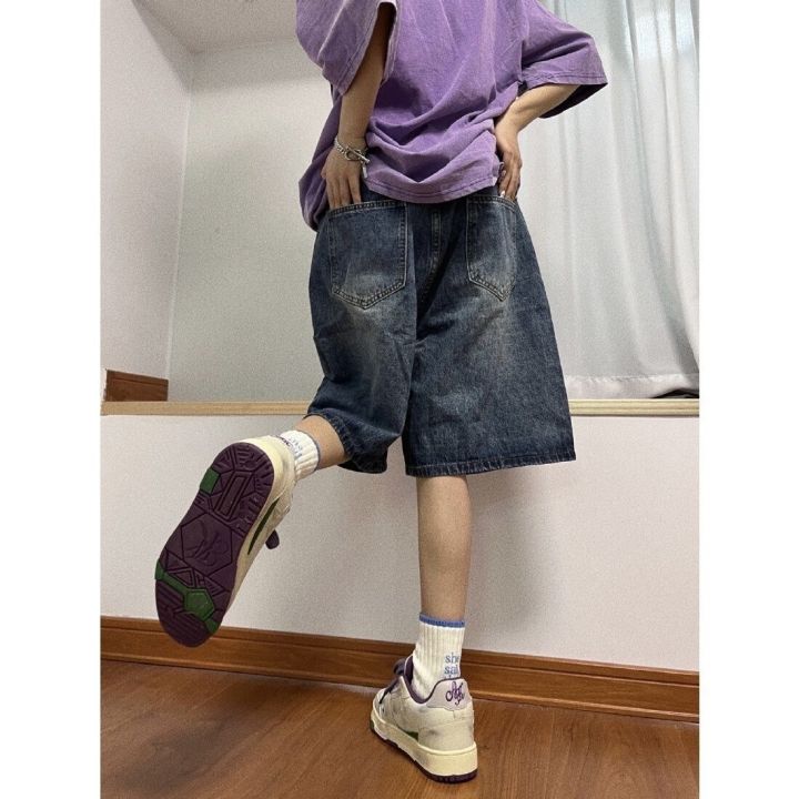 y2k-summer-women-vintage-streetwear-korean-denim-shorts-high-waist-knee-length-wide-leg-baggy-cargo-short-pants-harajuku-clothes