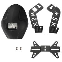 Motorcycle Rear Mudguard Wheel Tire Splash Cover Guard with License Plate Bracket for HONDA GROM MSX125 M3 (Black)