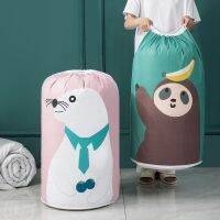 【CW】ↂ  Cartoon Collapsible Storage Beam Port Transparent Organizer Blanket Baby Basket Quilt