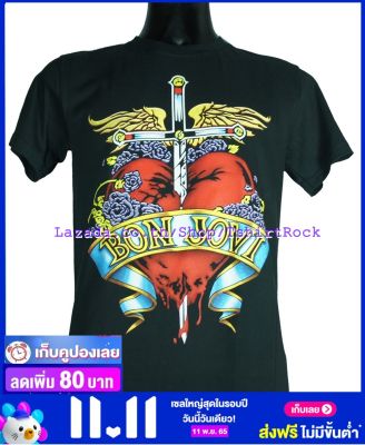 เสื้อวง BON JOVI เสื้อยืดวงดนตรีร็อค เมทัล เสื้อร็อค  BJI1140 ส่งจาก กทม.