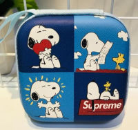 SNOOPY กล่องเก็บสายชาร์จ กล่องเก็บหูฟัง  เอนกประสงค์, Size M ลาย   BLUE 4 M งานดี evaกันกระแทก ขนาด9.5x9.5x3.5cm กล่องเก็บสายชาร์จ  กล่องเก็บหูฟัง  NPNN