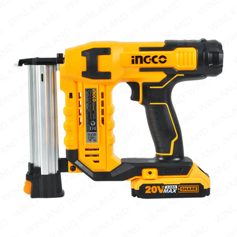 INGCO by Winland 20V Lithium-Ion Cordless Brad Nailer Kit with 1pc