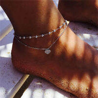 กำไลข้อเท้าแฟชั่นสตรี Jantung ข้อเท้าอินฟินิตี้ Gelang Pada Kaki Rantai Bintang Anklet สำหรับแหวนนิ้วเท้าข้อเท้า Wanita