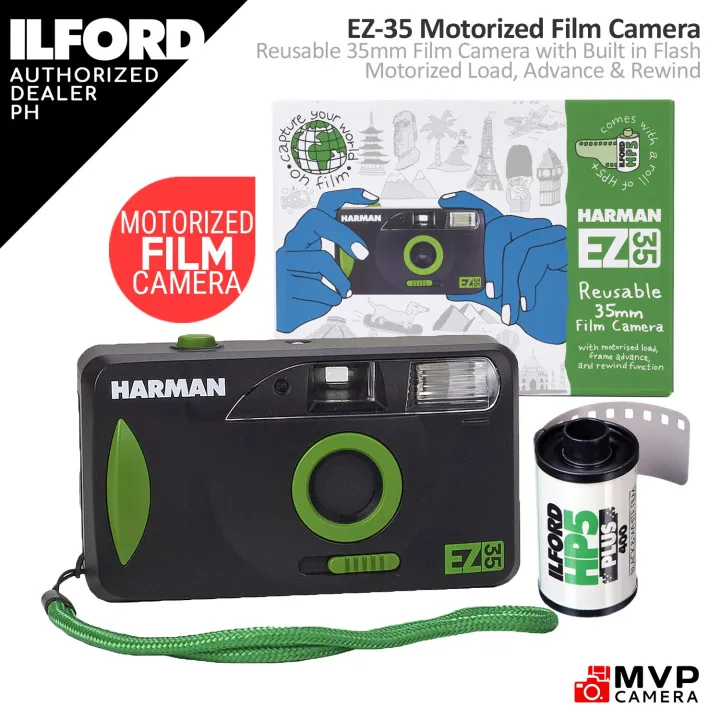 ILFORD HARMAN EZ35 EZ35 Reusable Film Camera Motorized Loading 35mm