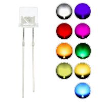 100pcs/lot 3mm LED Light Emitting Diode Flat Top Warm white Red Blue Green UV Orange Yellow Pink Color Bulb Lamp IndicatorElectrical Circuitry Parts