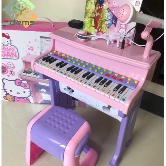 ELECTRIC ORGAN PIANO WITH MICROPHONE AND HEADSET MUSICAL TOY SET FOR