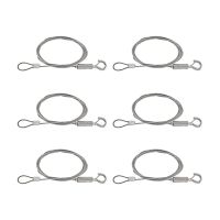 6 PCS Heavy Duty Stainless Steel Wire Rope, 2M Adjustable Picture Hanging Wire for Mirror Hanging Hardware Light Lamp