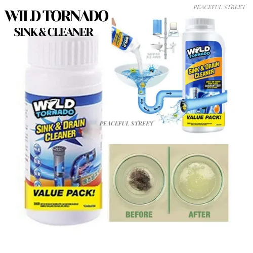 WILD TORNADO POWERFUL SINK & DRAIN CLEANER HIGH EFFICIENCY UNCLOG