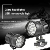 Newest 80W 3200LM 6500K 6 LED Motorcycle Boat Spot Driving Headlight Motorbike Fog Head Light Lamp With Switch