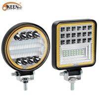 OKEEN Car Light Assembly Led Work Lights for Trucks 3000K 6000K 72W 126W Angel Eye LED Light Bar For 4x4 Offroad A U Tractor