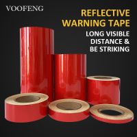 VOOFENG Red Reflective Warning Tape for Car Styling Sticker Automobiles Motorcycle Auto Reflective Film Road Safety Mark RS-3100 Safety Cones Tape