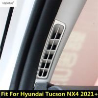 “{》} เสาแอร์ AC กรอบช่องปล่อยลมสติกเกอร์ตกแต่งสำหรับ Hyundai Tucson NX4 2021 2022 2023อุปกรณ์ตกแต่งภายใน