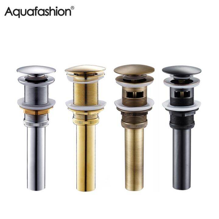 Brass Basin Sink Pop Up Drain Brass Drain Plug Bathroom Sink Drain With