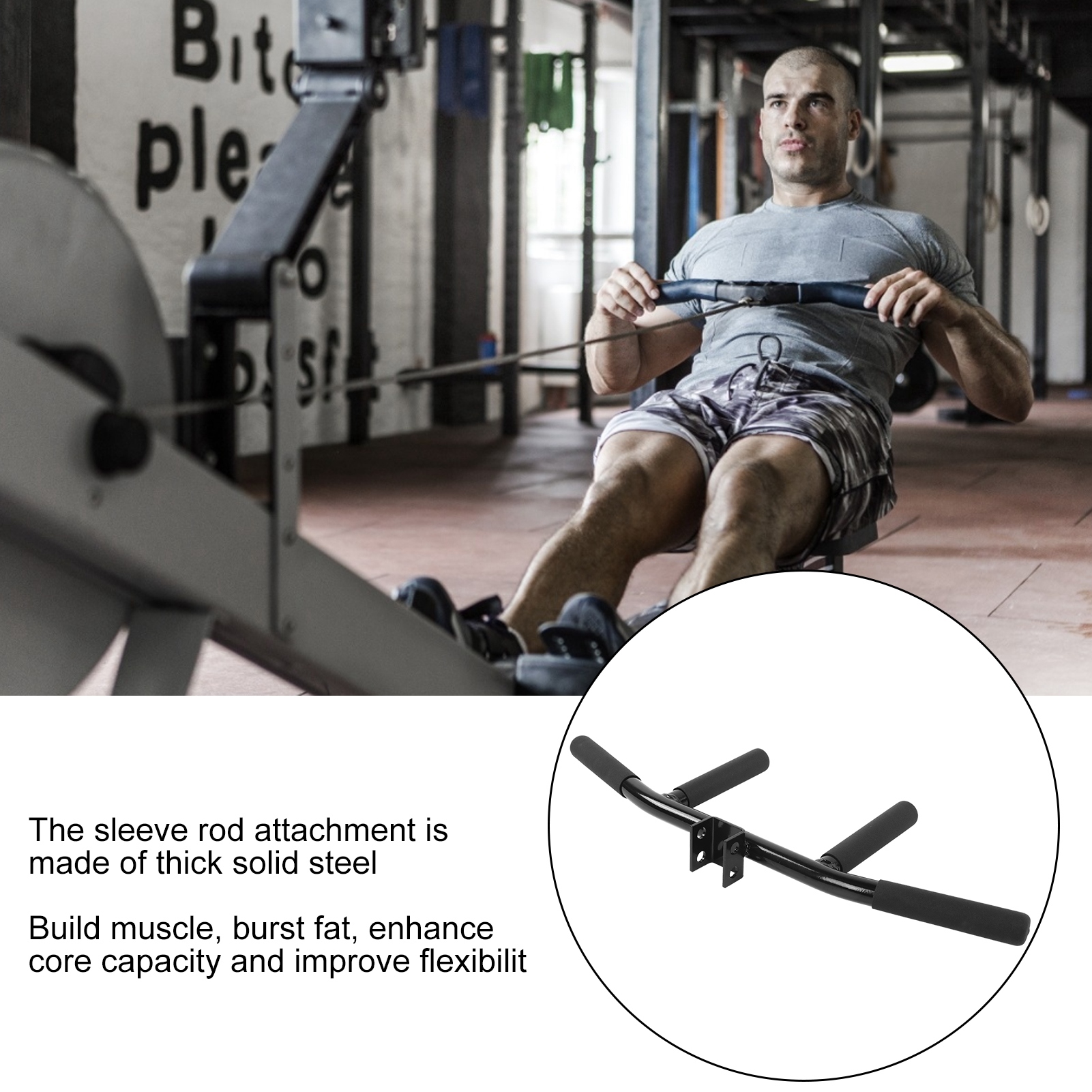 Details about   Barbell T‑Bar Row Handle Core Training Gym Attachment Dual Handle Position 