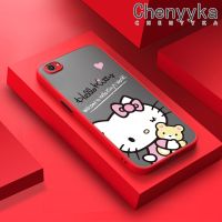 Chenyyka เคสปลอกสำหรับ VIVO Y66 เคสกรณีการ์ตูนน่ารักคิตตี้แมวฝ้าใสฮาร์ดโทรศัพท์ปลอกสาวหวานกันกระแทกซิลิโคนเต็มปกหลังกล้องป้องกันกรณี