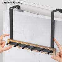 SanDslk Galaxy ตะขอแขวนประตูเหนือประตูประตูตะขอสแตนเลสไม้แขวนเสื้อโค้ตประตูชั้นวางผ้าขนหนูพร้อมตะขอ6ตัวเหนือประตูตะขอแขวนประตูตะขอสแตนเลส