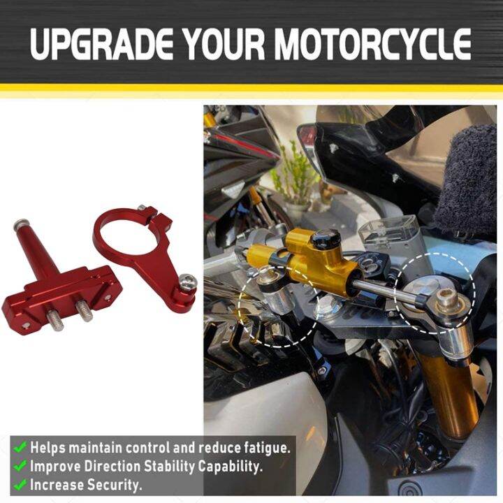 CNC Motorcycle Steering Damper Stabilizer Mount Bracket Accessories