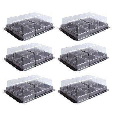 100 PCS Transparent Muffin Cupcake Mochi Container Cookie Carrier Food Packaging Box