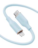 Anker PowerLine III USB ไหล C เพื่อสายเคเบิลหลอดไฟ (3ft สีฟ้าหมอก) สำหรับ iPhone 14/13/12/11/X/x/xs/xr/ 8 Plus, AirPods Pro