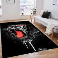 Illustration Painting White Tiger Car Area Rug Floor Corridor Large Step Mat Bathmat Rugs for Entrance Bedroom Living Room