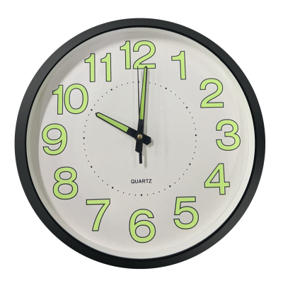12 Inch / 30cm Luminous Wall Clock Silent with Night Light Glow in the Dark Round Clock, Living Room Decoration