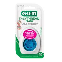 GUM 3200 Easythread Floss ไหมขัดฟัน อีซี่เทรด ฟลอส ทำความสะอาดระหว่างซอกฟัน การจัดฟัน 50 เส้น 19921