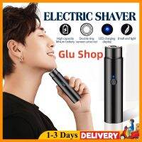 （Glu Shop）Portable Mini Mens Electric Shaver Waterproof Washable Travel Razor Car Portable Beard Trimmer  cukur janggut pencukur janggut misai elektrik 剃须刀电动