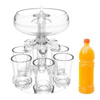 【CW】 Shot Dispenser Wine Liquor 6 Glass And Holder Fill Beer Cups Swim Pool Bar Drinking Game Tools