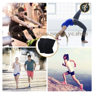 2 Pcs Sponge Knee Pads Anti-Collision Kneeling Breathable Sweat-Absorbent Wrapped Yoga Running Sports Uni