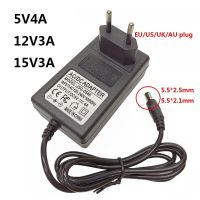 อะแดปเตอร์5 V Ac/dc 5 V โวลต์4A 12V 15V ตัวแปลงไฟ3A ตัวแปลงไฟอะแดปเตอร์15V3A 12V3A ชุดสัญญาณไฟ LED