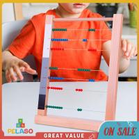 Pelaso ลูกคิดรางไม้7แถวกรอบนับสำหรับเด็กของเล่นแบบโต้ตอบประถมศึกษา