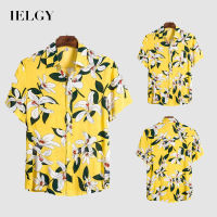 IELGY CS121พิมพ์แฟชั่นลำลองเสื้อเชิ้ตลายดอก