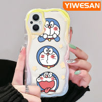 YIWESAN เคสสำหรับ OPPO Reno 7Z 5G Reno 8Z Reno7 Lite Reno8 F21 Pro 5G F21s Pro 5G เคสลายการ์ตูนโดราเอมอนน่ารักขอบเนื้อครีมนุ่มเคสมือถือกันกระแทกแบบใสโปร่งใสลายกล้องถ่ายรูปที่สร้างสรรค์เคสซิลิกาเจลฝาครอบป้องกัน