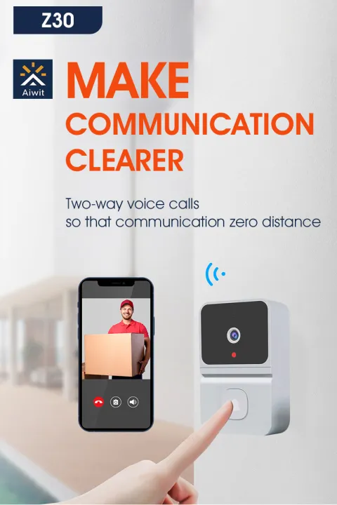 HXR Z30 Doorbell wireless WiFi Smart Visual door bell camera Door Bell for Home Intercom Remote VideoCall Rechargeable Night Version