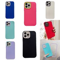 สำหรับ ไอโฟน เคสประกบสีพื้น ใหม่5สี สำหรับรุ่น iphone12 i6 i7 i8 iphone6plus 7plus 8plus iphonexr iphone11 iphone12pro 12promax iphone13 13promax 13pro