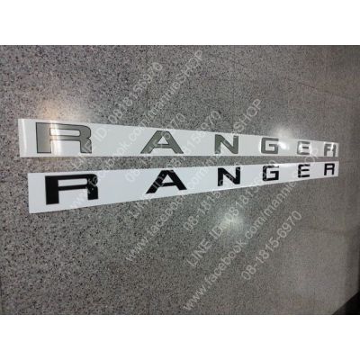 สติ๊กเกอร์อย่างดี แบบดั้งเดิม ติดฝาท้าย คำว่า RANGER สำหรับรถ Ford Ranger​ ปี 2012 sticker ติดรถ แต่งรถ ฟอร์ด เรนเจอร์ ปีสองพันสิบสอง สติกเกอ สวย ดี