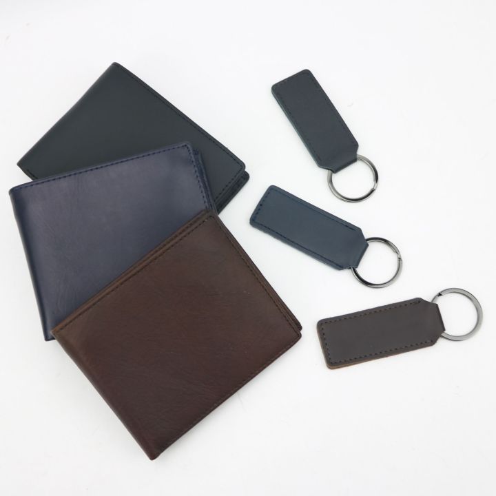 hot-selling-customized-letters-leather-men-wallet-bifold-money-wallet-purse-keychain-gift-set-with-box