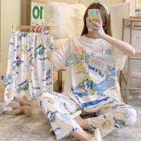 3PCS Pyjamas Women Pajamas wanita seksi baju raya Perempuan Short Sleeve dewasa Sleepwear murah pyjamas perempuan SZ234