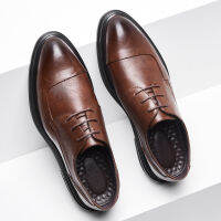 YCHION Oxford Mens รองเท้าเป็นทางการเดรส Lace-Up Full Grain หนังรองเท้าแบบมินิมอลลิสสำหรับชายรองเท้า