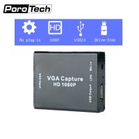 Super Small VGA Card Audio and Video Converter HD 1080P Vga-to-Usb2.0 Video Capture Card with VGA Cable and Usb Cable No Plug-in Adapters Cables