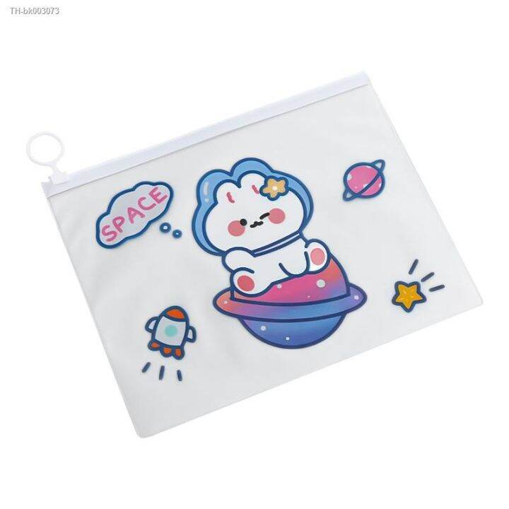 15-pcs-cartoon-waterproof-zip-bag-plastic-21-x-17cm-document-pen-filing-products-pocket-folder-office-school-pencil-bag-supplies