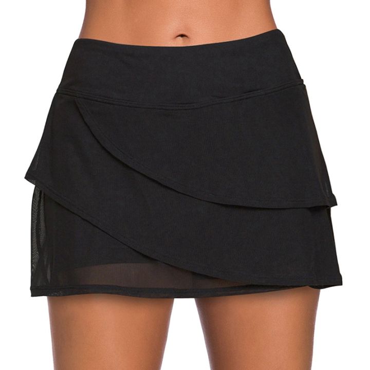 women-sexy-swimwear-beach-shorts-conservative-half-skirt-swimsuit-beachwear-high-waist-leggings-black