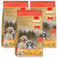อาหารลูกสุนัข ทุกสายพันธุ์ รสปลาแซลมอน และข้าว3กก.(3ถุง) Smartheart Gold Salmon Meal &amp; Rice All Breeds Puppy Food 3kg (3