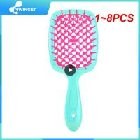 【FCL】▽☑┅ 1 8PCS Wide Teeth Air Cushion Combs Scalp Massage Comb Hair Hollowing Out Hairdressing