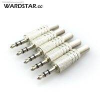 ❍▫ 5pcs 1/8 3.5mm Male Plug Coaxial 3 Pole Male Audio Connector Soldering Silver Tone Headphones Audio Jack Plug